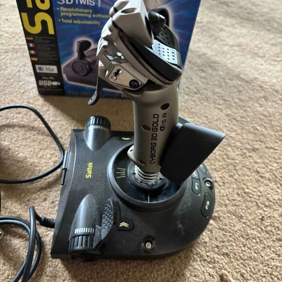 Saitek Cyborg 3D USB Gold Gaming Joystick *Read* - Picture 3 of 6